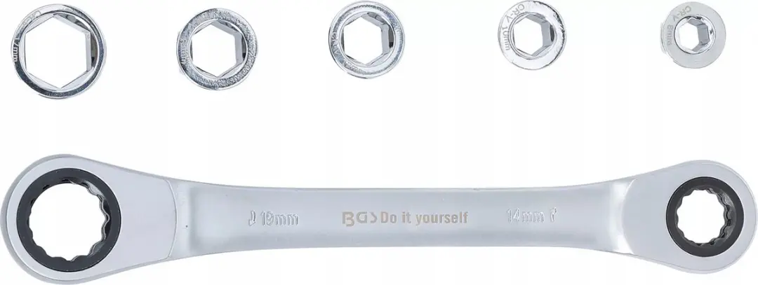 BGS technic Ratelringsleutel Set 8-19 mm - 6 delig - afbeelding 3 van 5