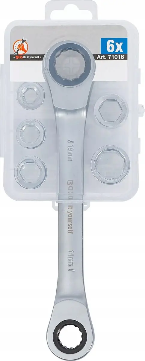 BGS technic Ratelringsleutel Set 8-19 mm - 6 delig - afbeelding 2 van 5