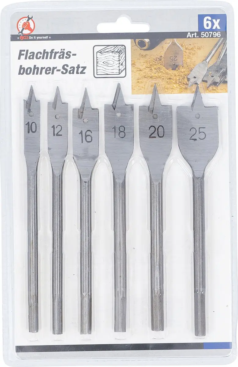 BGS technic Vlinderboorset 10-25mm 6-delig - afbeelding 4 van 5