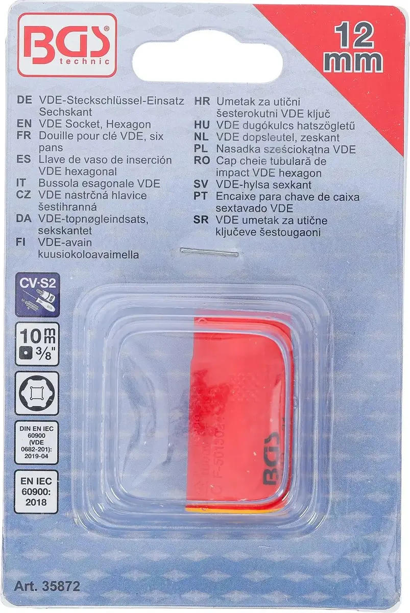 BGS VDE dopsleutel, zeskant
