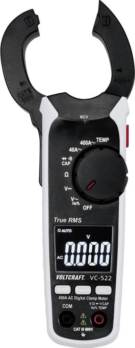 Voltcraft VC-522 Stroomtang Digitaal - CAT III 600 V - afbeelding 6 van 6