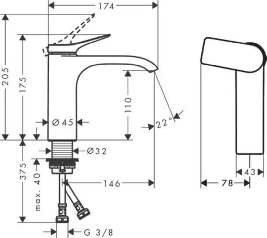 Hansgrohe VIVENIS 110 Wastafelkraan