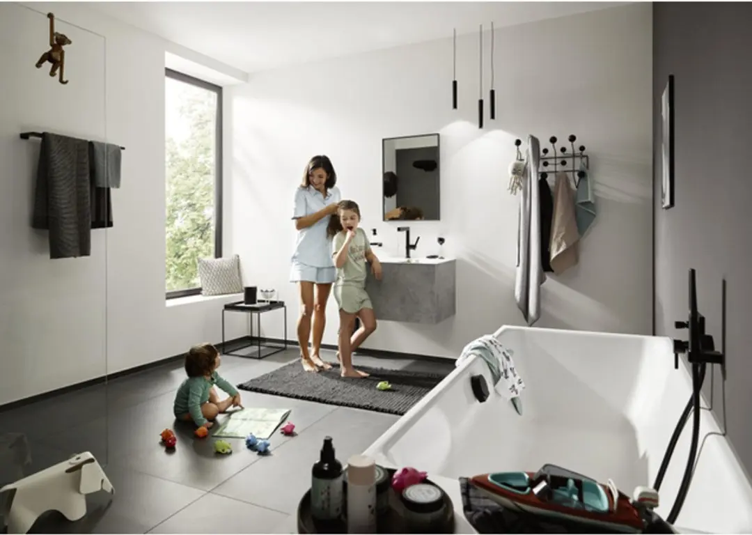 Hansgrohe Finoris 1 Greeps Inbouw Badmengkraan - Mat Zwart - afbeelding 5 van 6