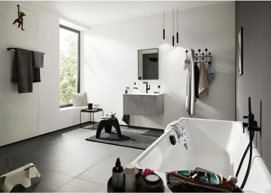 Hansgrohe Finoris 1 Greeps Inbouw Badmengkraan - Mat Zwart - afbeelding 4 van 6