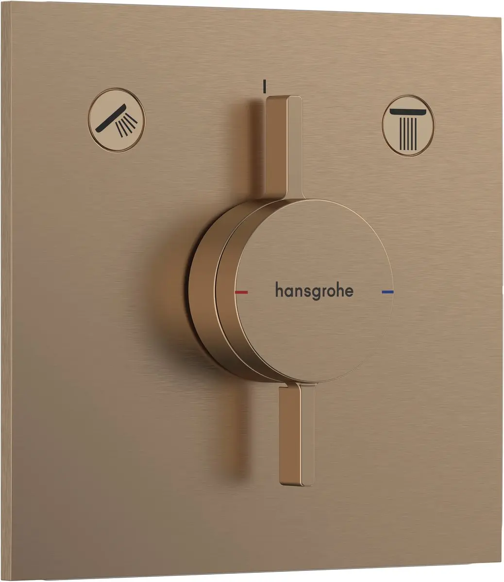 Hansgrohe DuoTurn E Inbouw mengkraan - voor 2 functies - geborsteld brons - afbeelding 2 van 6