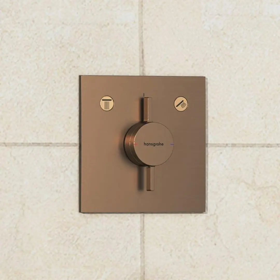 Hansgrohe DuoTurn E Inbouw mengkraan - voor 2 functies - geborsteld brons - afbeelding 4 van 6