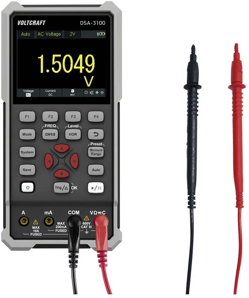 Voltcraft DSA-3100 Handoscilloscoop 100 MHz 2-kanaals - afbeelding 2 van 6