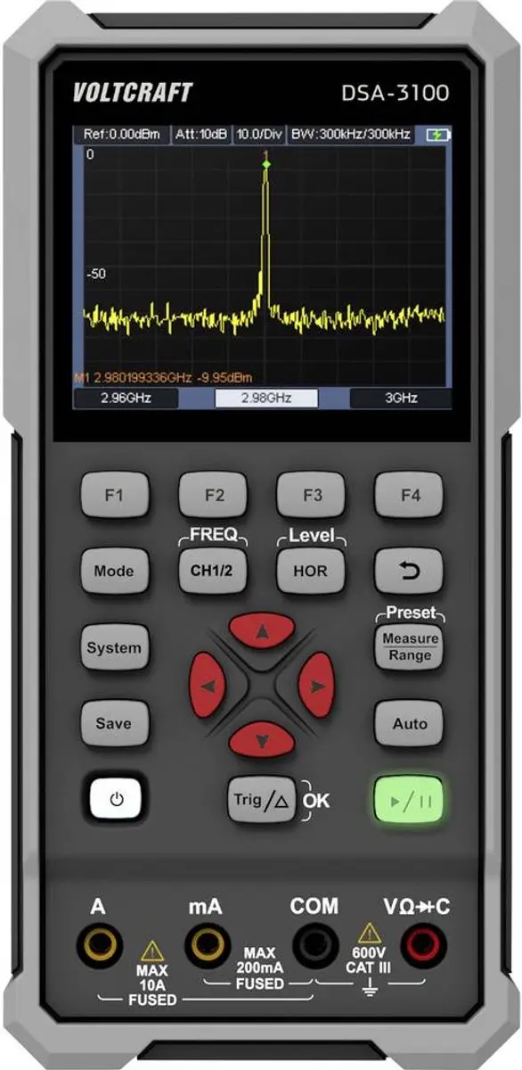 Voltcraft DSA-3100 Handoscilloscoop 100 MHz 2-kanaals