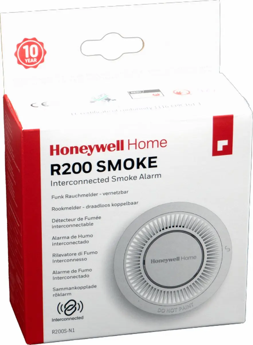 Honeywell R200S-N1 Koppelbare Rookmelder - 10 Jaar Batterij - afbeelding 3 van 4