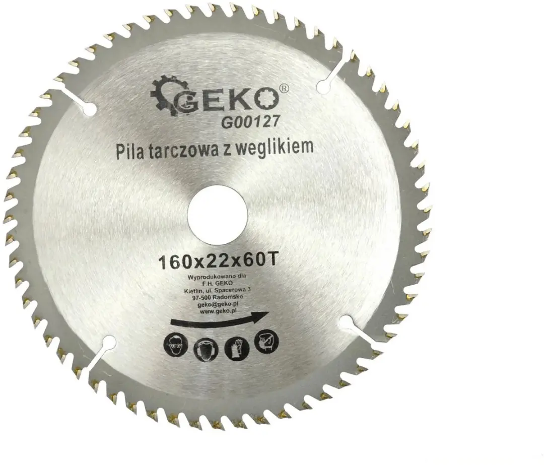 GEKO Cirkelzaagblad 160 mm 60 Tanden Tungsten Carbide