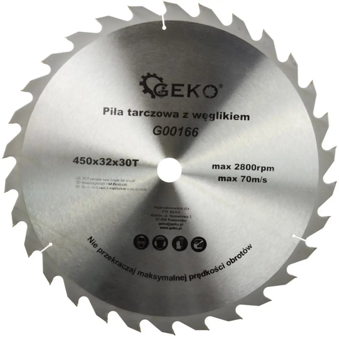 GEKO Cirkelzaagblad 450mm 30 Tanden