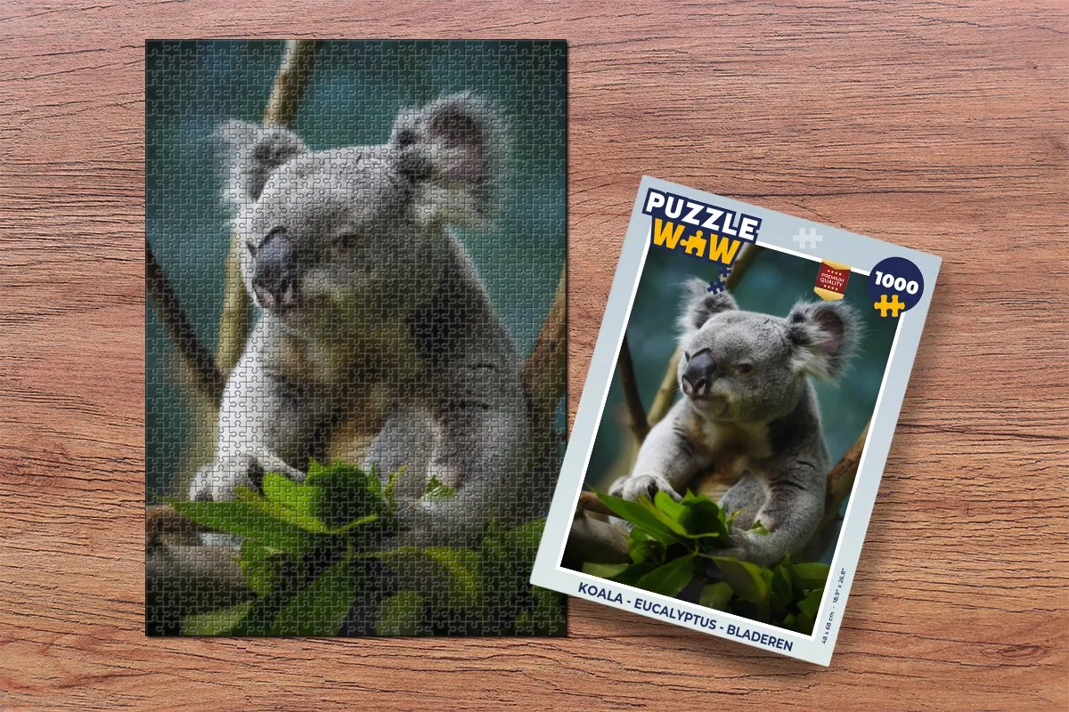 PuzzleWow Legpuzzel Koala 1000 Stuks - Multicolor