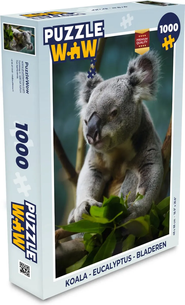 PuzzleWow Legpuzzel Koala 1000 Stuks