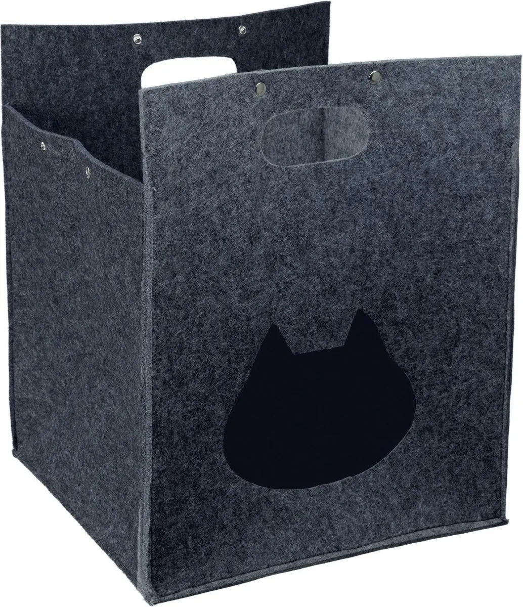 Trixie Kattenmand Antonia Vilt - Donkergrijs 40x45x48cm