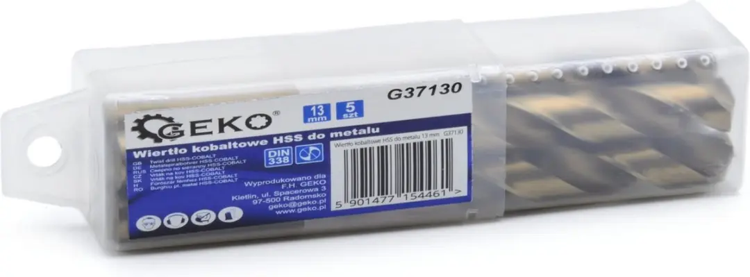 GEKO HSS Metaalboor 13mm - 5 stuks - afbeelding 4 van 6