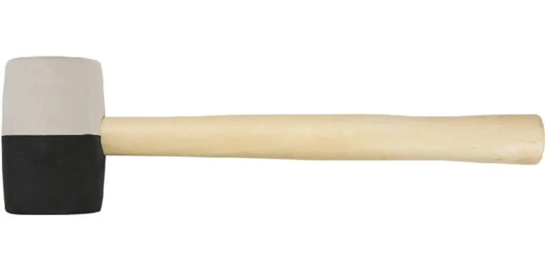 Topex Rubberen Hamer 680g - 63mm - Zwart/Wit - afbeelding 2 van 2
