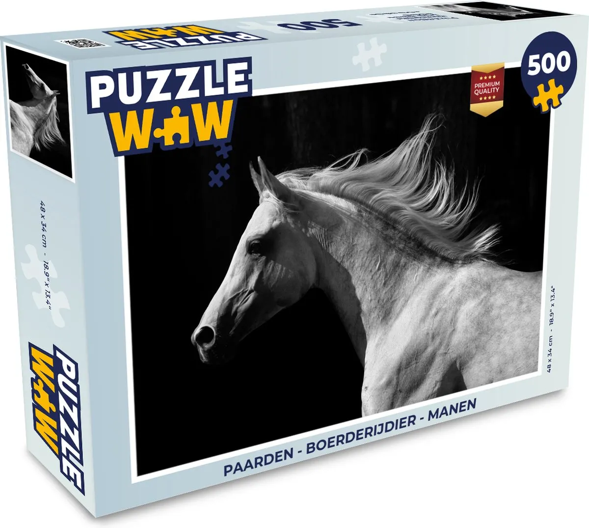 PuzzleWow Paarden Boerderijdier Legpuzzel 500 Stuks