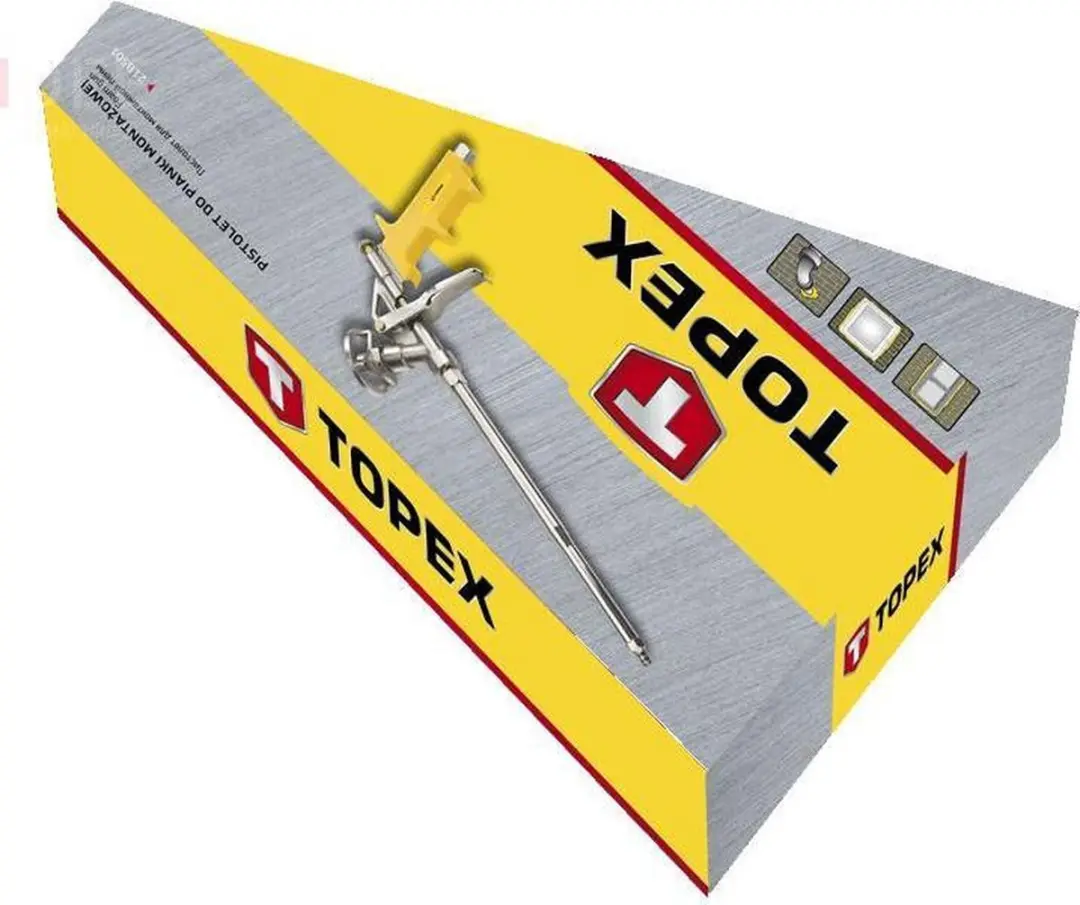 Topex 21B501 Montageschuim Pistool - Zilver/Geel - afbeelding 6 van 6
