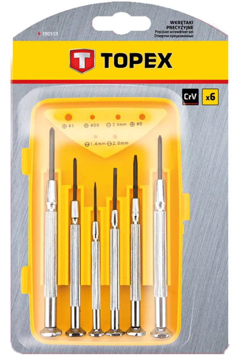 Topex Precisie Schroevendraaierset 6 Delig - afbeelding 2 van 4