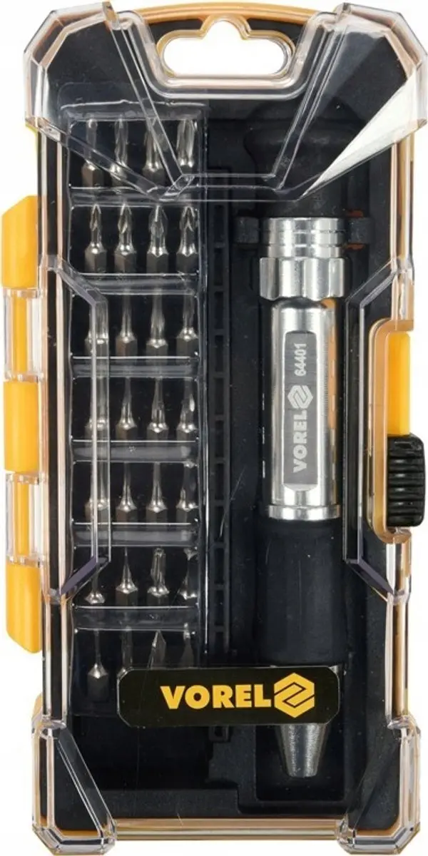Vorel Precisie Schroevendraaierset 29 Bits - Geel/Zwart - afbeelding 4 van 4