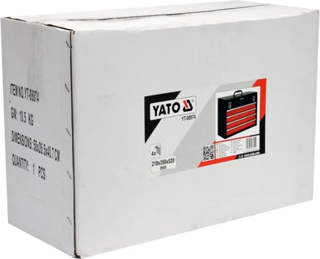 Yato YT-08874 Gereedschapskist met 4 lades - 52x21,8x36cm - afbeelding 2 van 6