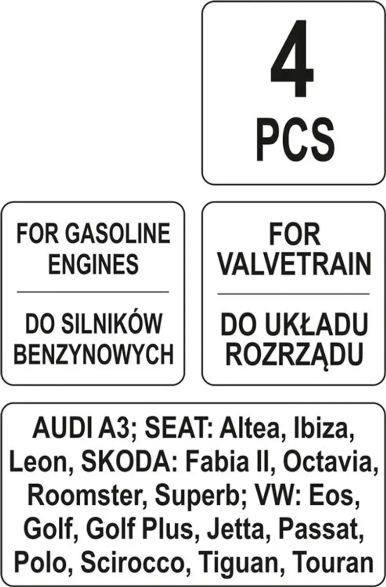 YATO YT-06017 Timing Gereedschapsset Audi VW - Zwart - afbeelding 3 van 5