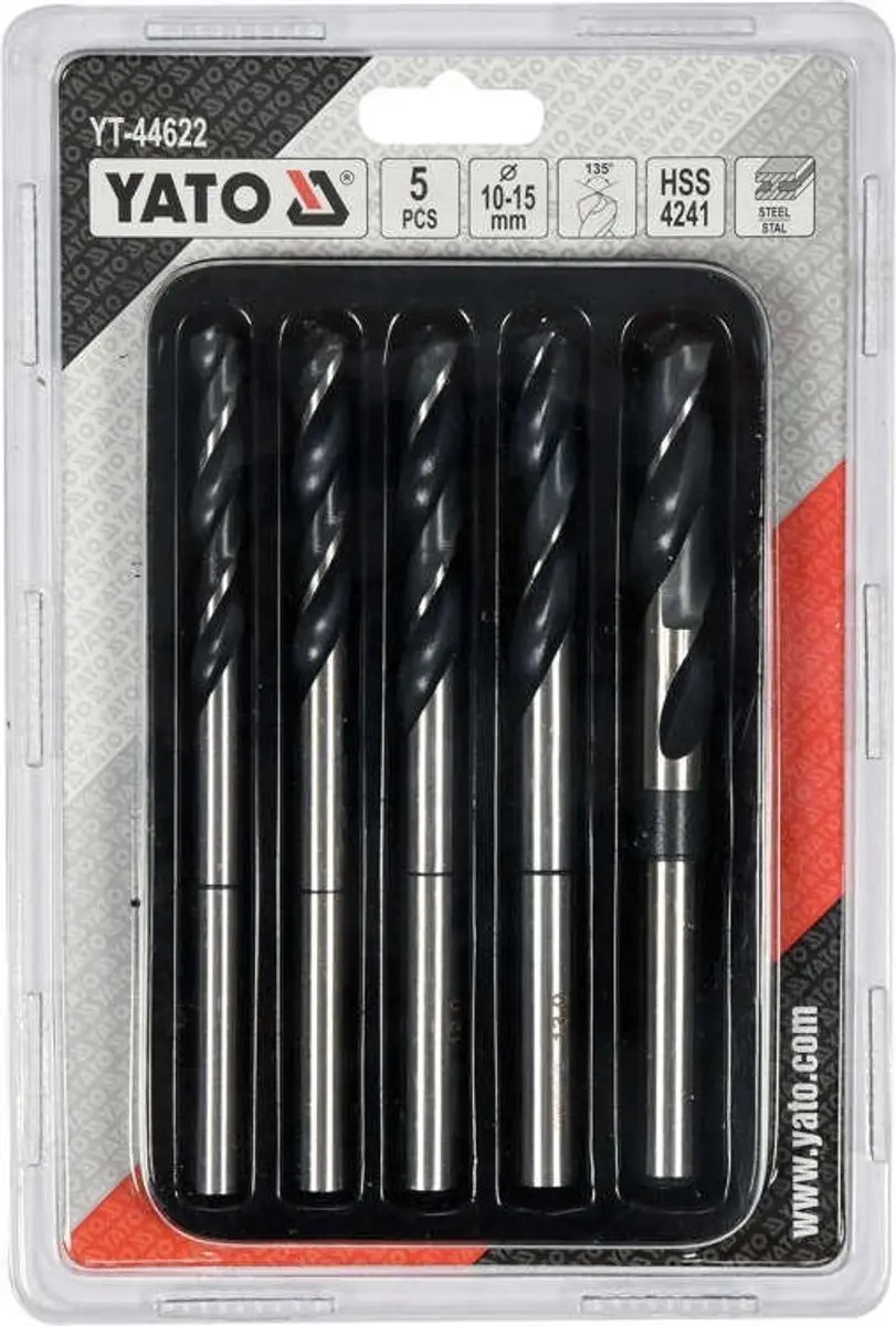 Yato YT-44622 HSS Metaalboren - 10-15mm - 5 Stuks - afbeelding 3 van 4