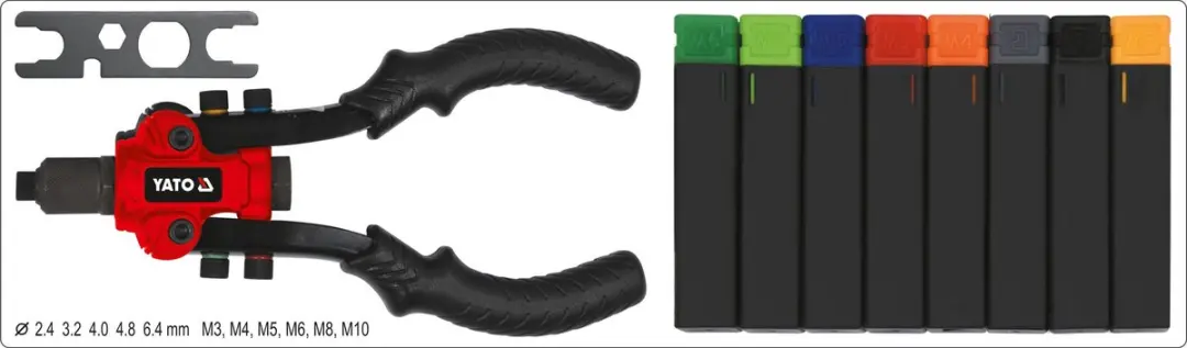 Yato YT-36091 Klinknageltang 3-in-1 - Zwart - afbeelding 6 van 6