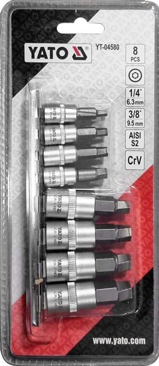 Yato YT-04580 Spiraalbitset 8-delig - 1/4 en 3/8 inch - afbeelding 5 van 6
