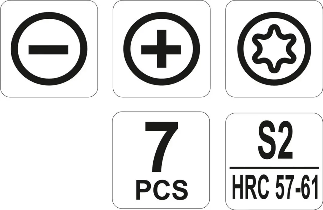 Yato YT-25863 Precisie Schroevendraaierset 7 Delig - afbeelding 3 van 4
