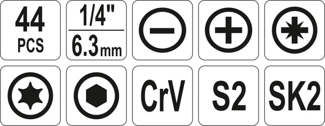 Yato Gereedschapsset YT-39280 - 44 Stuks - afbeelding 5 van 6