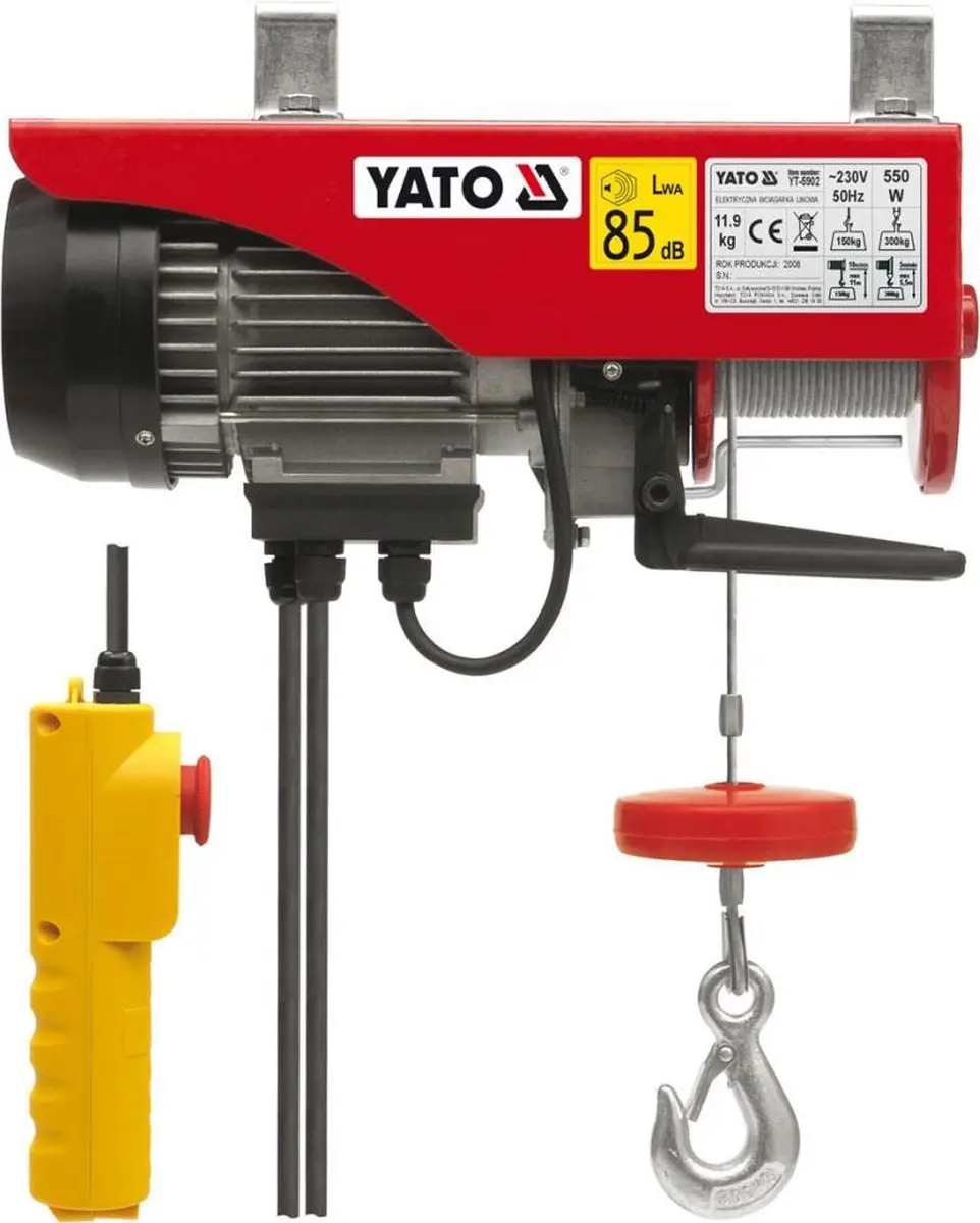 Yato Elektrische Lier 1050W 300/600kg