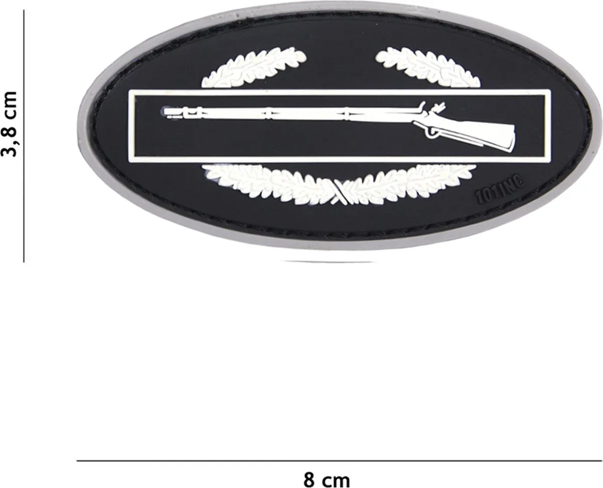 101 Inc Embleem 3D PVC Infantry Wit