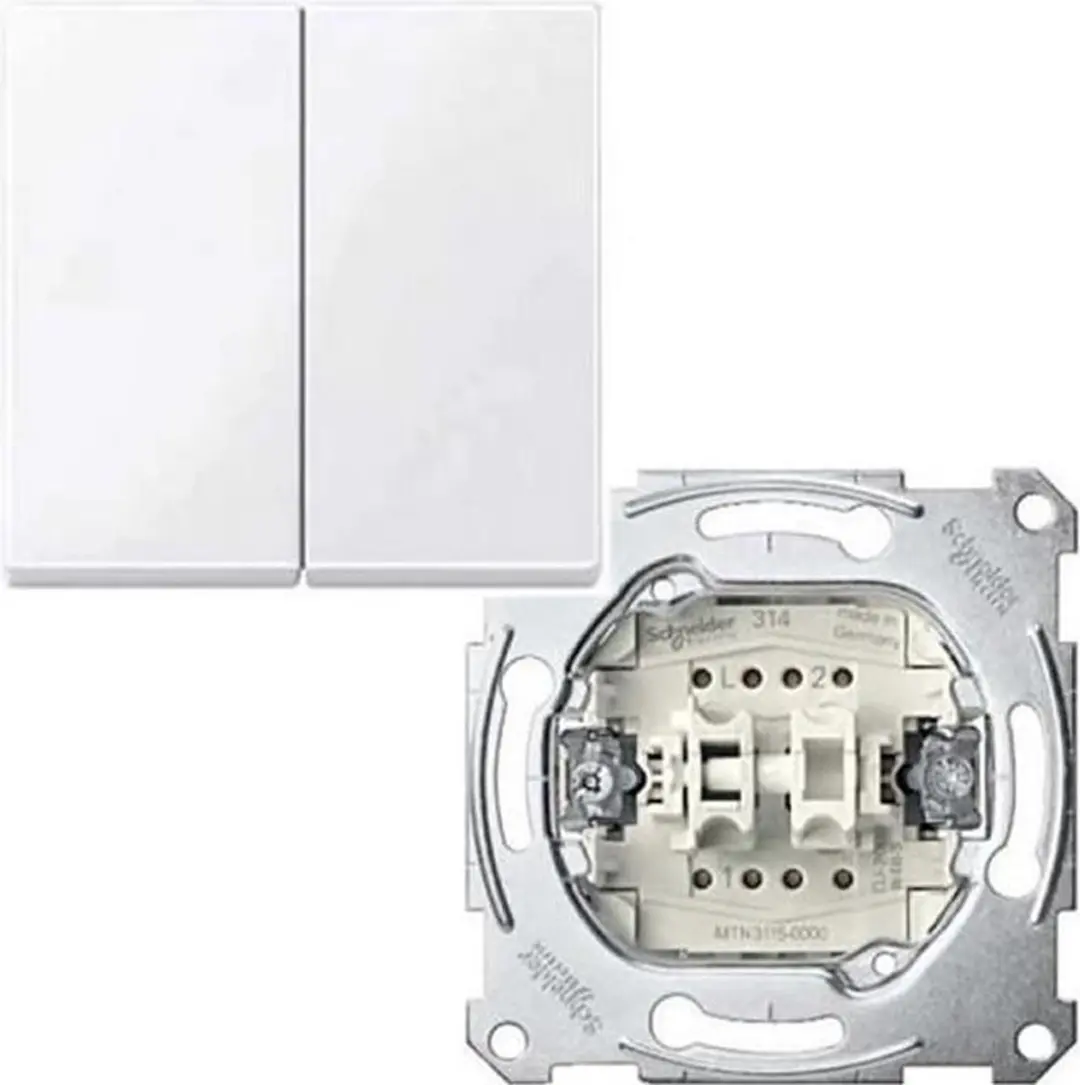 Schneider Electric Merten System M-Pure inbouw wissel/wissel schakelaar actief w