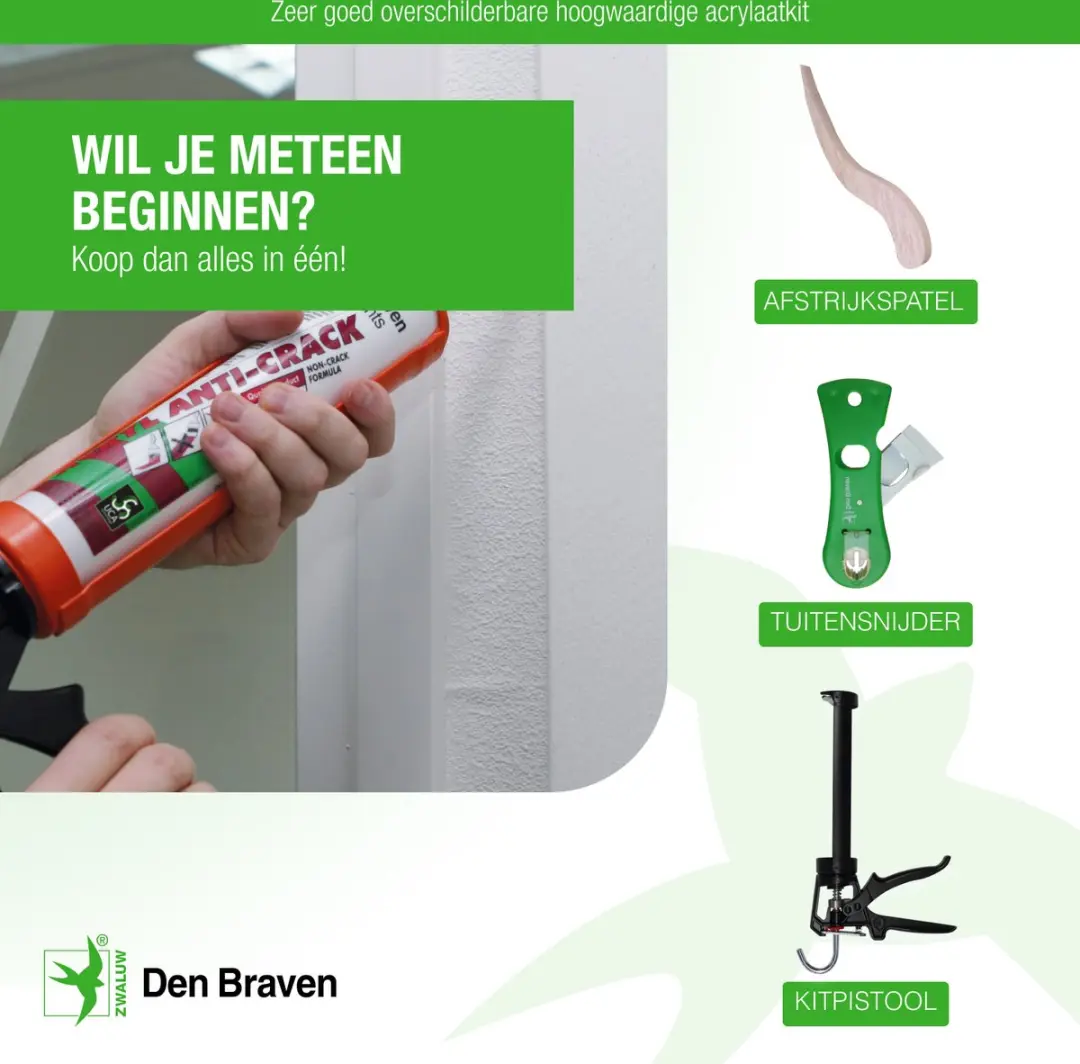 Zwaluw Acrylaatkit Exterieur - 310 ml - Bruin - afbeelding 3 van 6