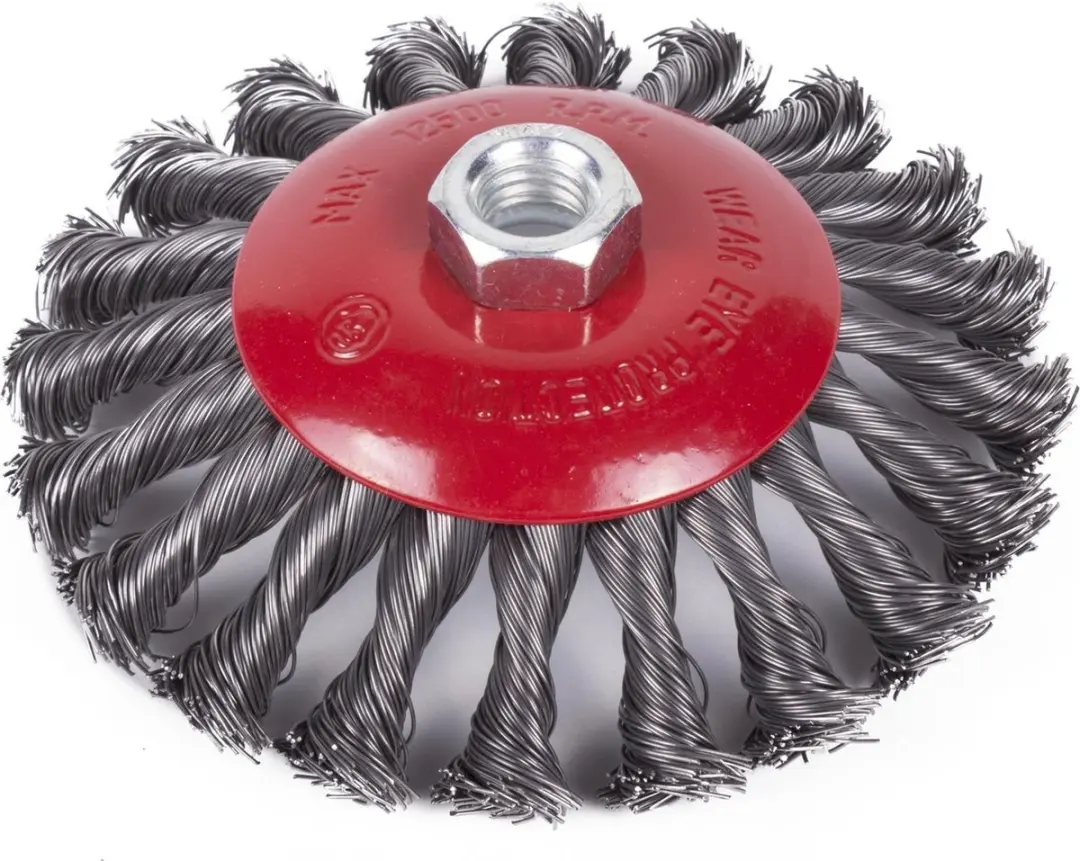 Benson Staalborstel 100 mm met getordeerd draad en 6 mm as voor metaal, hout, st