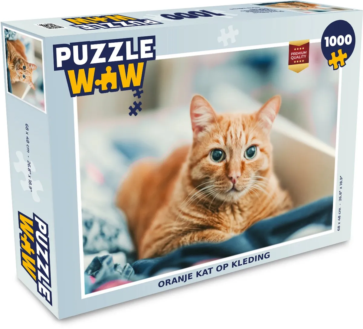 PuzzleWow Kat Kleding Kast Legpuzzel 1000 Stuks
