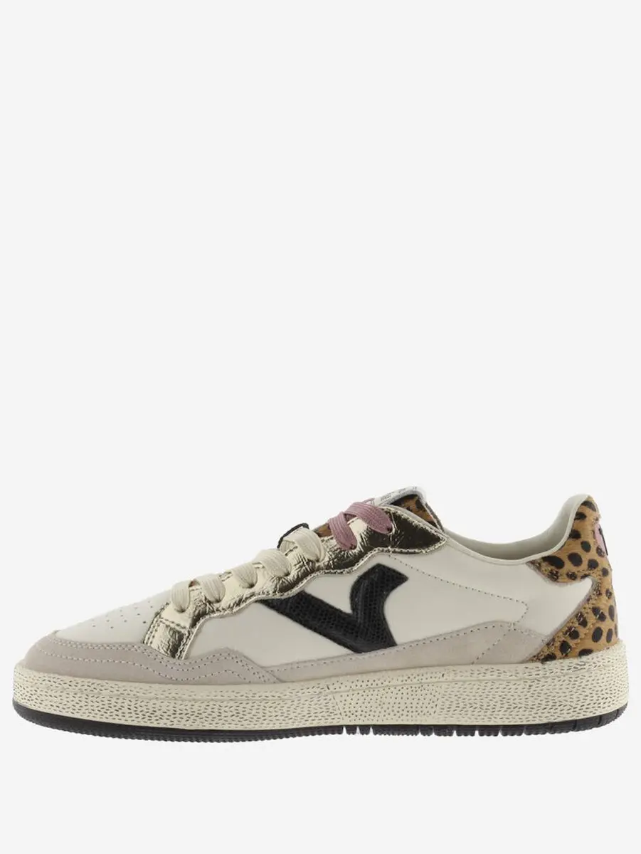 Victoria Smash Dames Sneakers - Leer/Suède - Creme - Maat 40 - afbeelding 4 van 6