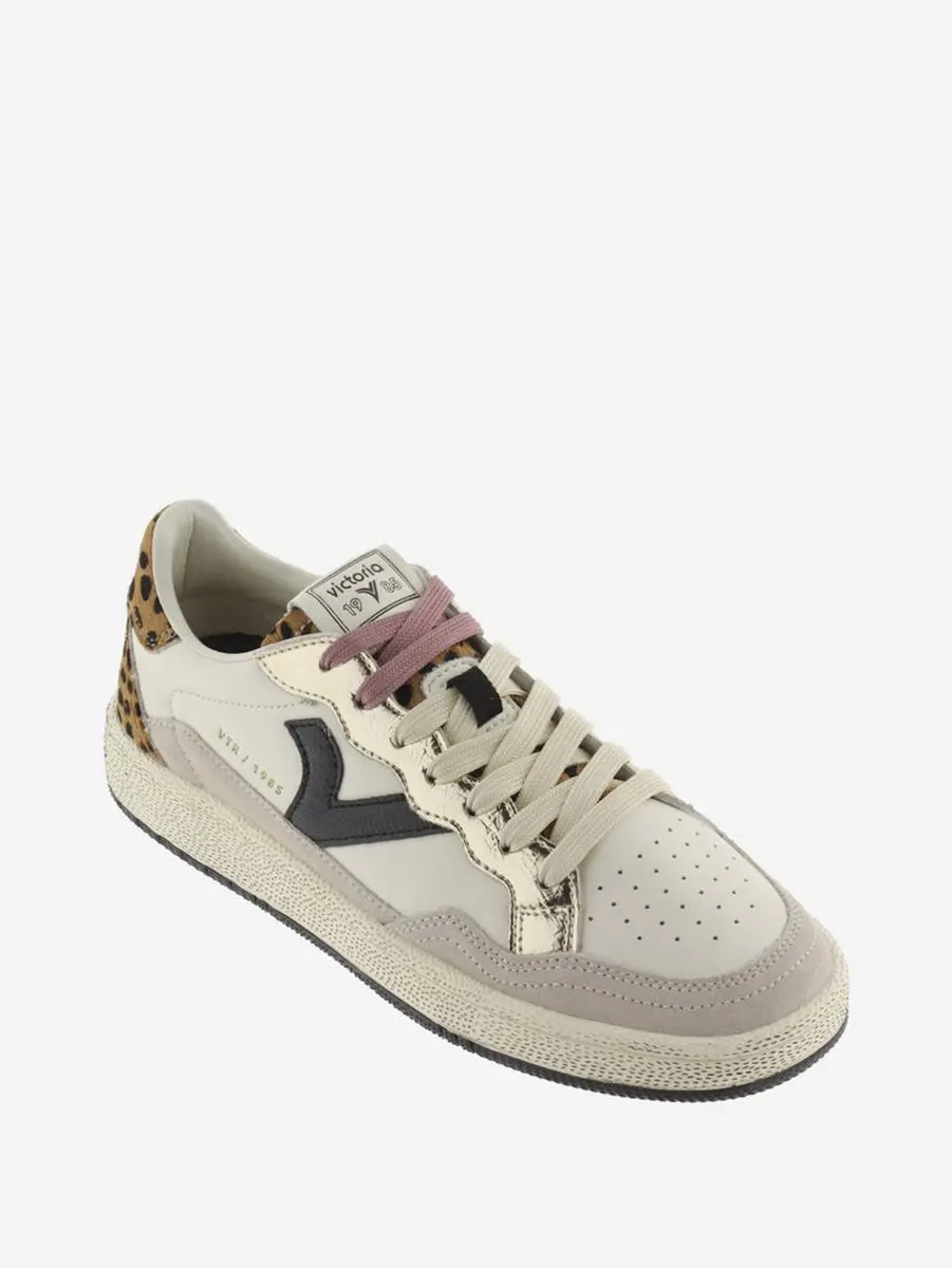Victoria Smash Dames Sneakers - Leer/Suède - Creme - Maat 40 - afbeelding 3 van 6