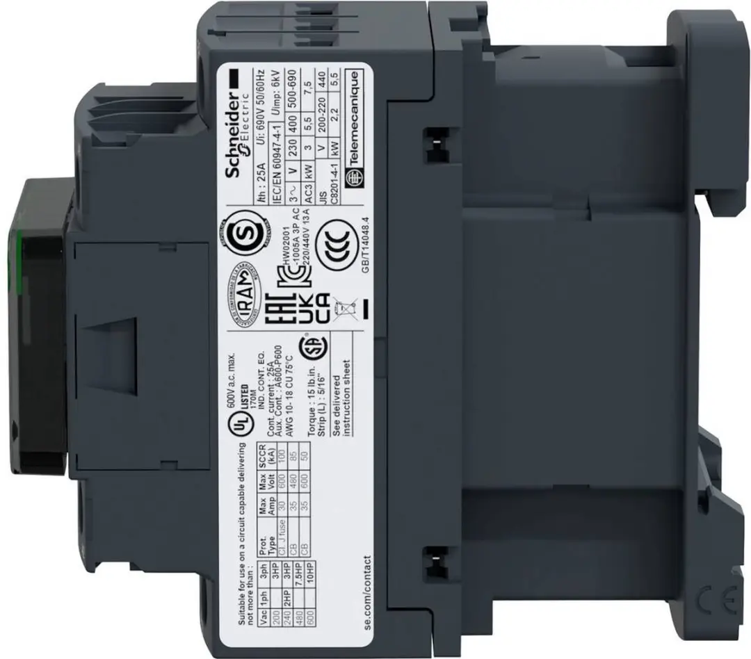 Schneider Electric LC1D12P7 Contactor 5.5kW - afbeelding 2 van 6