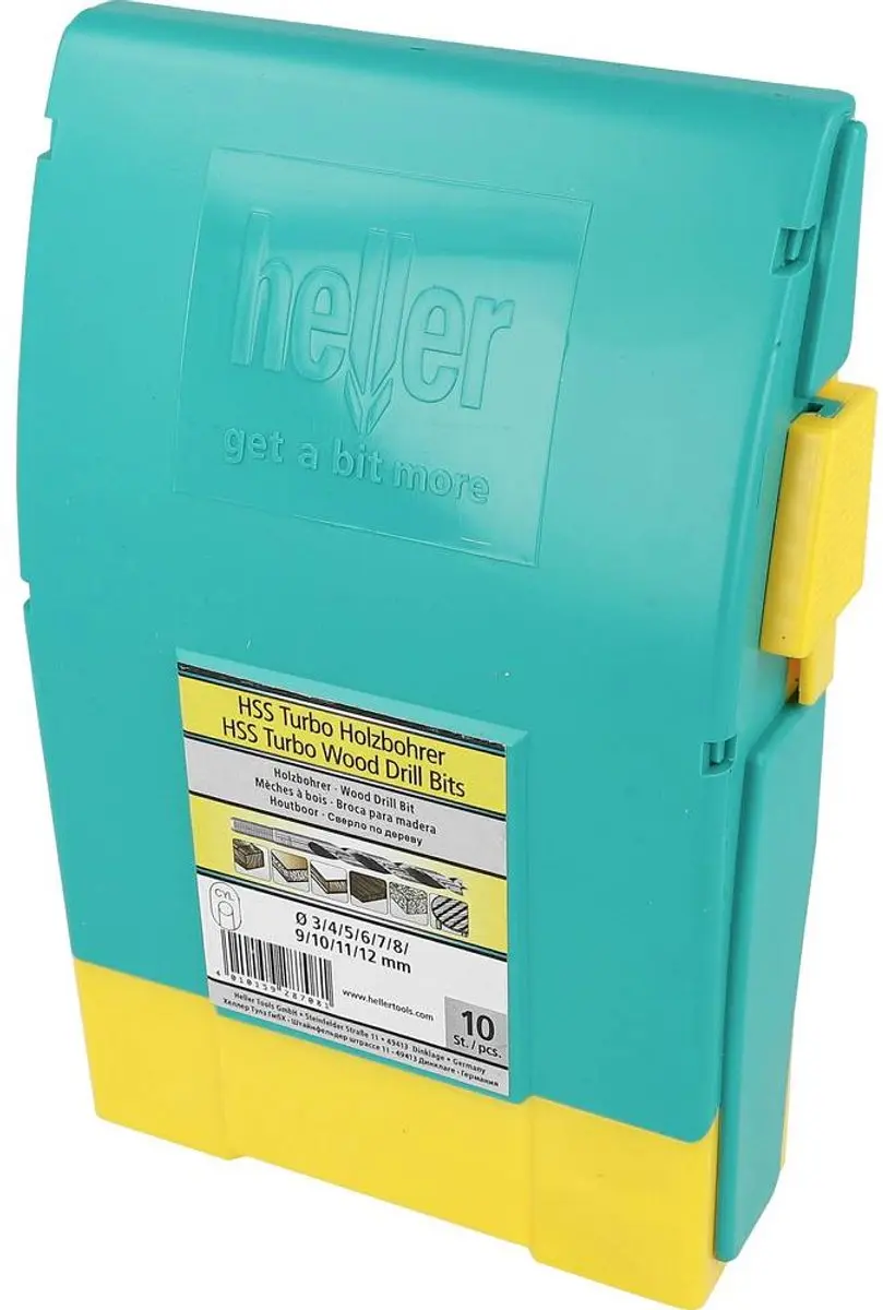 Heller 28708 1 Spiraalboorset 10-delig - 3-12 mm - afbeelding 6 van 6