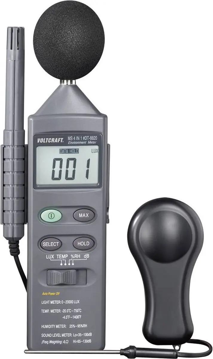 Voltcraft DT 8820 Temperatuurmeter -20 tot +750 °C
