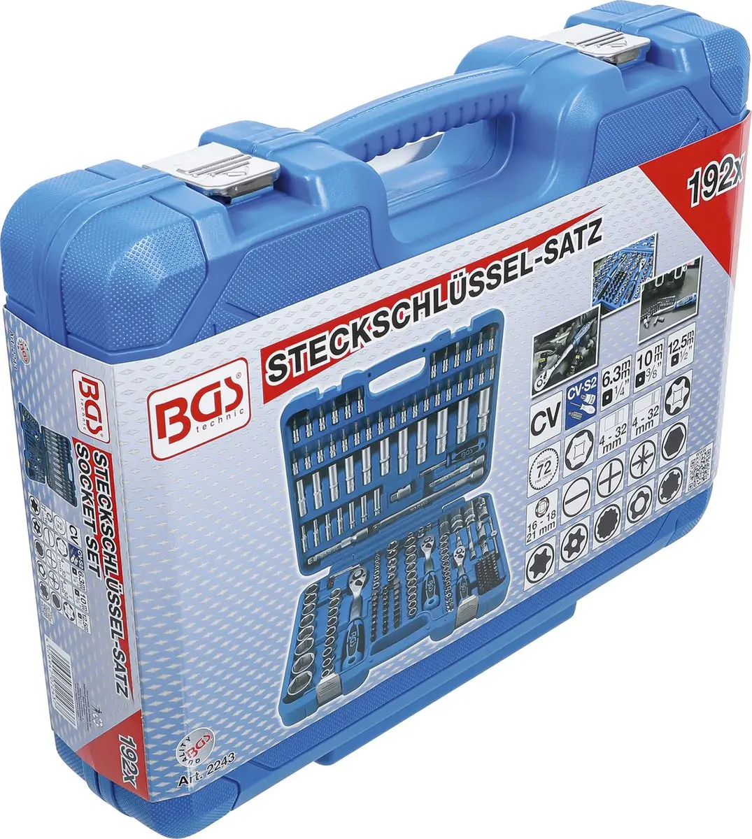 BGS technic Dopsleutelset Zeskant 1/4, 3/8, 1/2