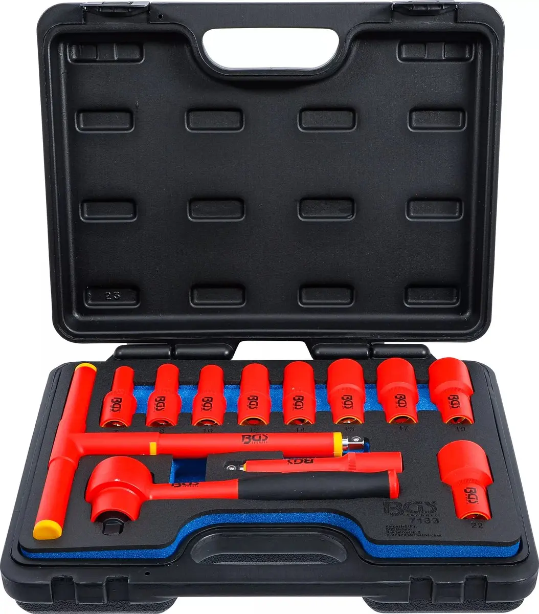 BGS technic 7145 VDE-dopsleutelset 1/2 - 11 delig - Zwart - afbeelding 2 van 6