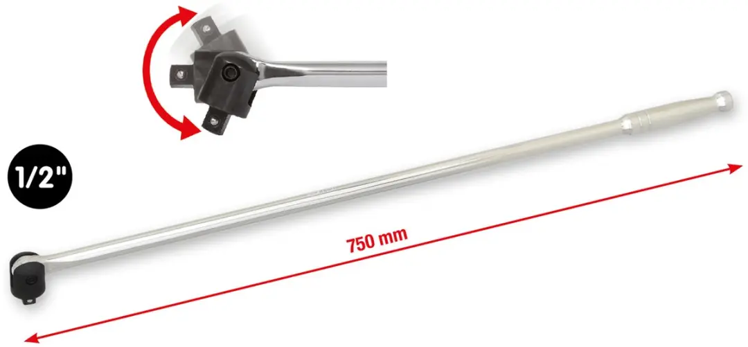 KS Tools 918.1293 Handvat 1/2 inch - 760 mm - afbeelding 5 van 6