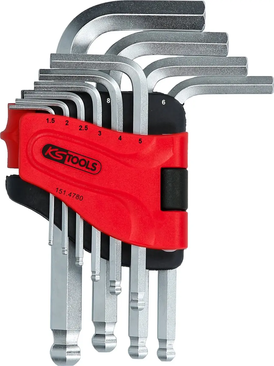 KS Tools 151.4780 Inbus Haakse Schroevendraaierset 10-delig - afbeelding 2 van 4