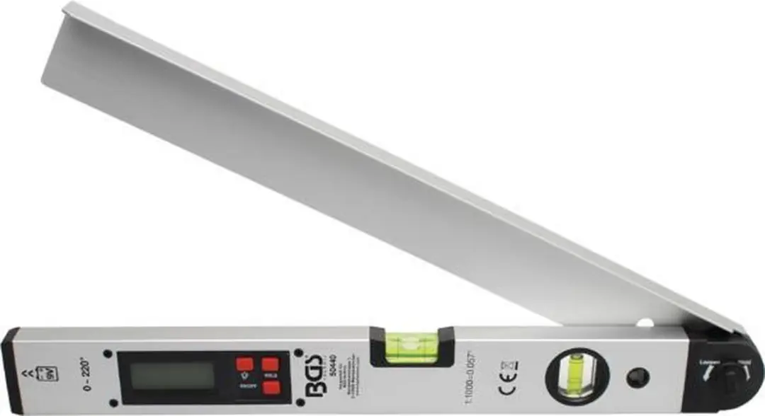BGS technic Digitale LCD-hoekmeter met waterpas 450mm - afbeelding 6 van 6