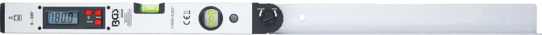 BGS technic Digitale LCD-hoekmeter met waterpas 450mm - afbeelding 5 van 6