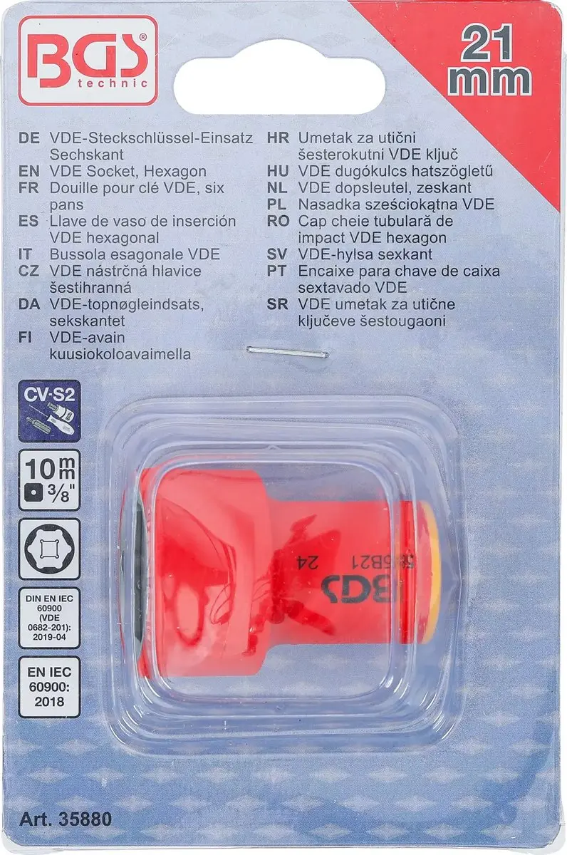 BGS VDE dopsleutel, zeskant