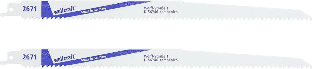 Wolfcraft Sabelzaagblad BIM 2671000 - 2 Stuks